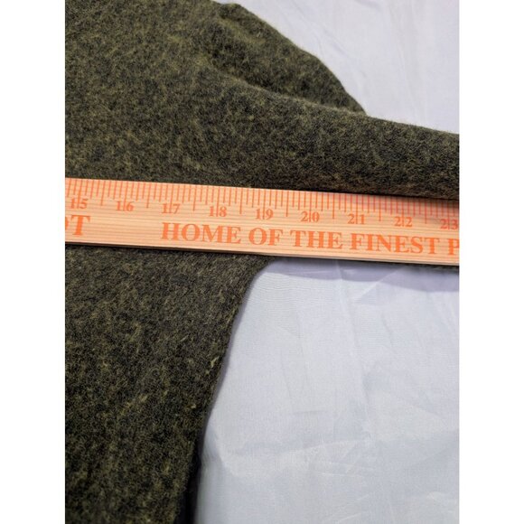 J Crew Mercantile Green Teddie Sweater Wool Blend Army Crewneck Womens Size M - Picture 4 of 6